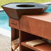 Ilha Nestor Grelhador a lenha (190x55x100cm) - BARBECOOK